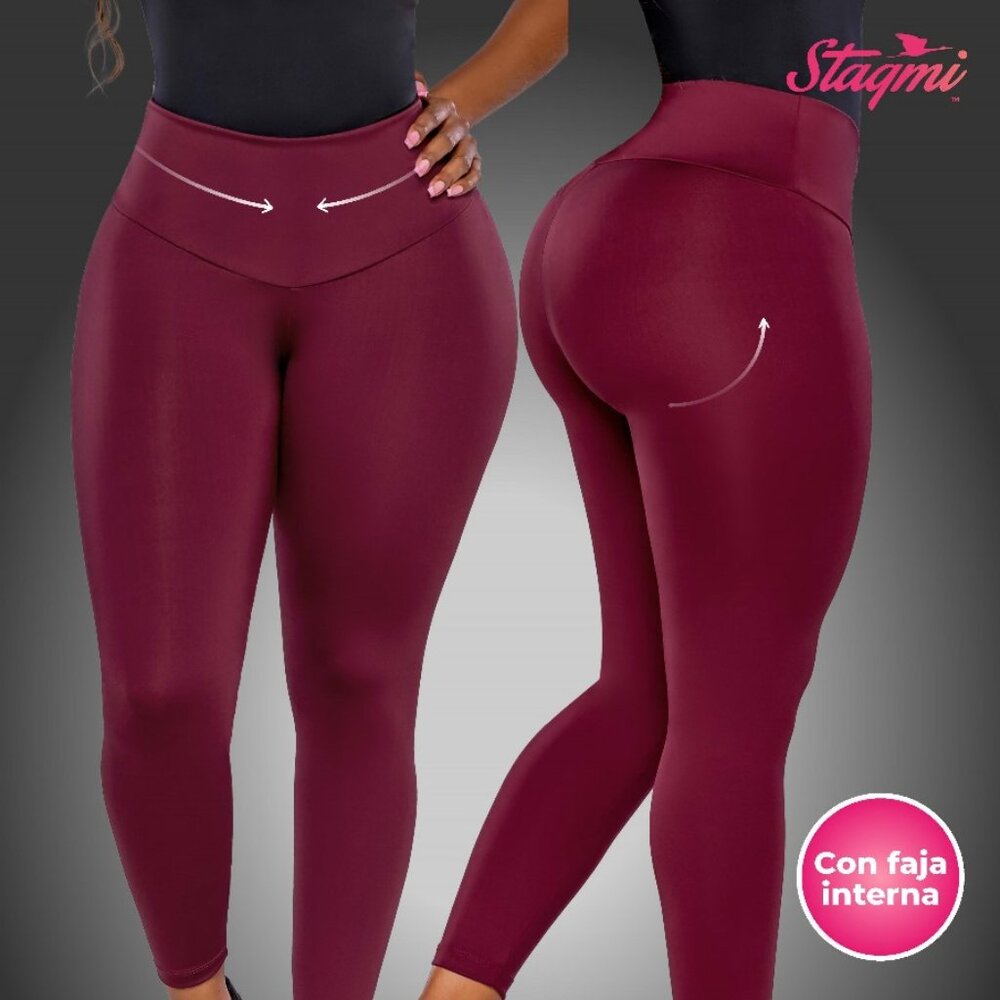 Leggings con Faja Stagmi Colombianas Tummy Control High Waist Butt Shaper New! - Picture 13 of 17
